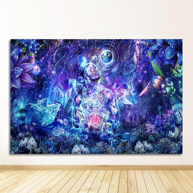 Модульные картины Life, современное украшение дома, настенное искусство, печать на холсте, живопись, постер для спальни, Алекс Грей, психоделическое триповое дерево, без рамки