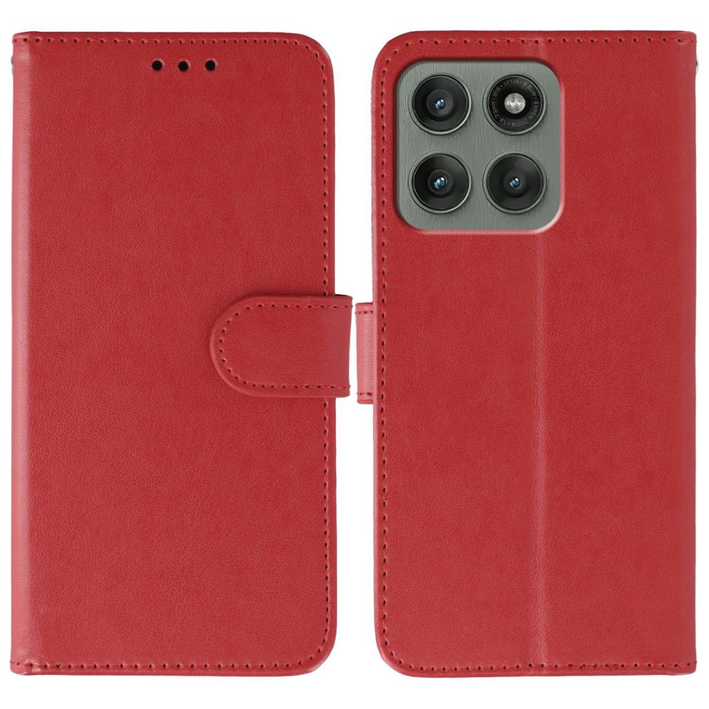 Чехол-книжка из искусственной кожи для Motorola Edge 60 Pro 5G с ремешком