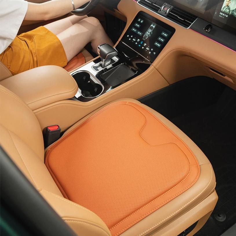 Summer Car Seat Cushion Breathable Leather Chair Cushion Cool Pad Car Interior Accessories