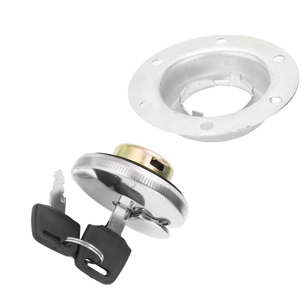 6 Holes Tank Fuel Gas Cap Stainless Steel with 2 Keys Tank Fuel Gas Cover Round Shape 85mm Tank Fuel Gas Cap Key