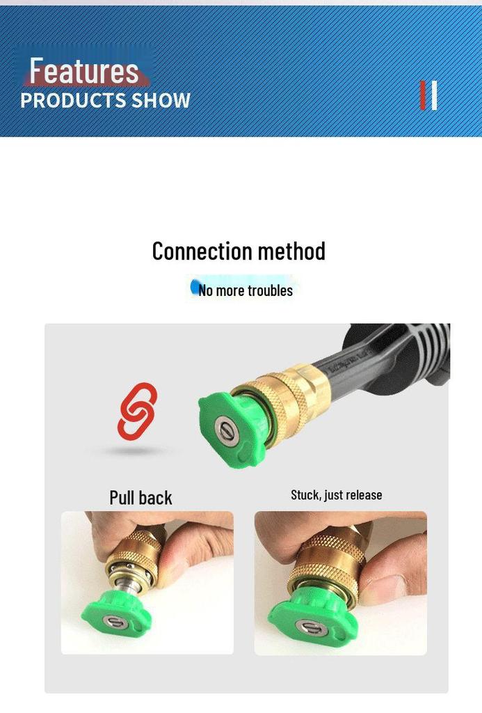 Pressure Washer Nozzle Gun Set: 4 Quick Connect Accessories for Efficient Cleaning