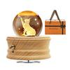 [Genuine Product] Music Box Present QUEENBABI Cat Music Box Crystal Ball Birthday Gift for Women Popular Indirect Lighting Crystal LED Light USB