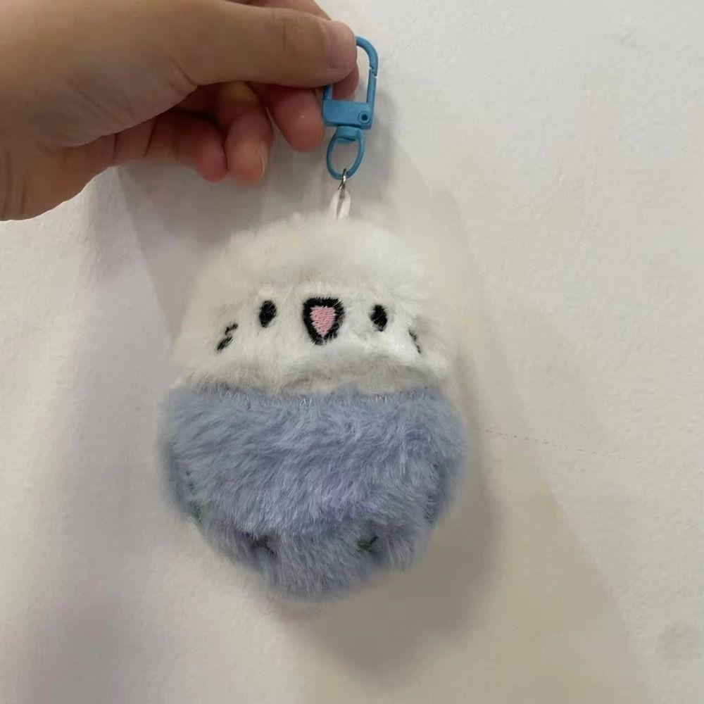 Super Cute Bird Keychain Bag Charm Bird Plush Doll Girl's Heart Parrot Bird Pendant Jewelry Gift