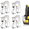 Drill Belt Clip Hooks (Set of 4) - Electric Drill Hooks, Alloy Steel Screwdriver Belt Clips, Power Tool Hooks with Screws, Portable Drill Chuck