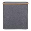 Panier à linge en bambou gris foncé 54 x 33 x 54 cm