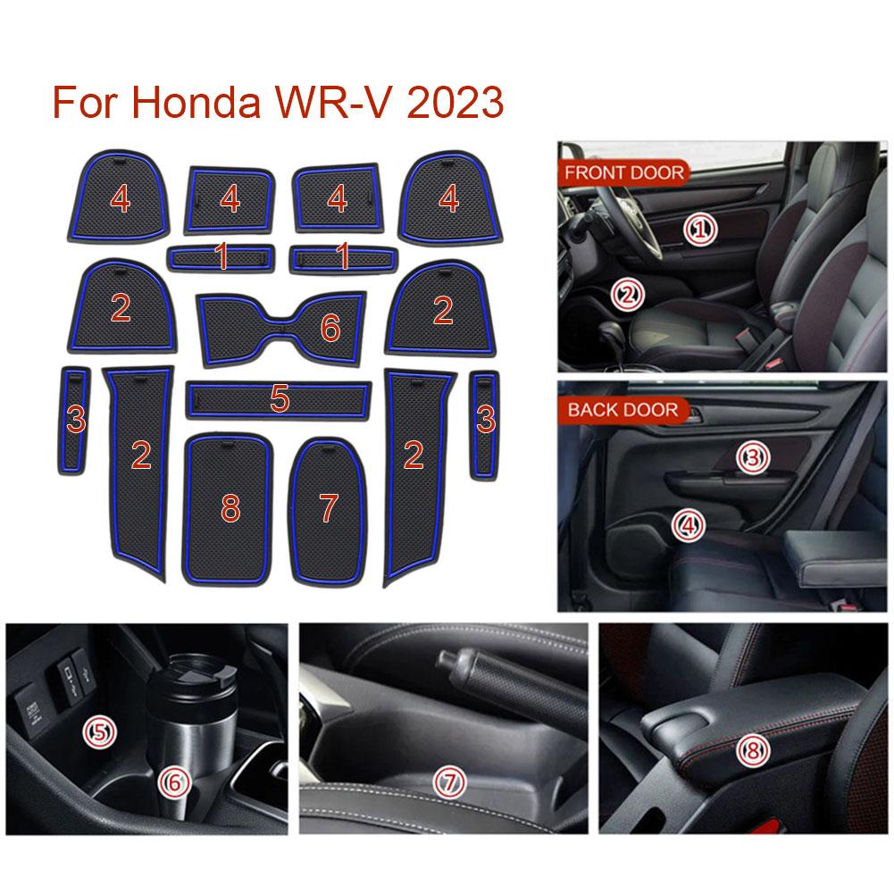 Для Honda WRV 2024 2024 автомобильный резиновый противоскользящий коврик Coaster коврик для дверного проема набор ковриков для автомобильного проема ворот пылезащитные аксессуары для салона автомобиля