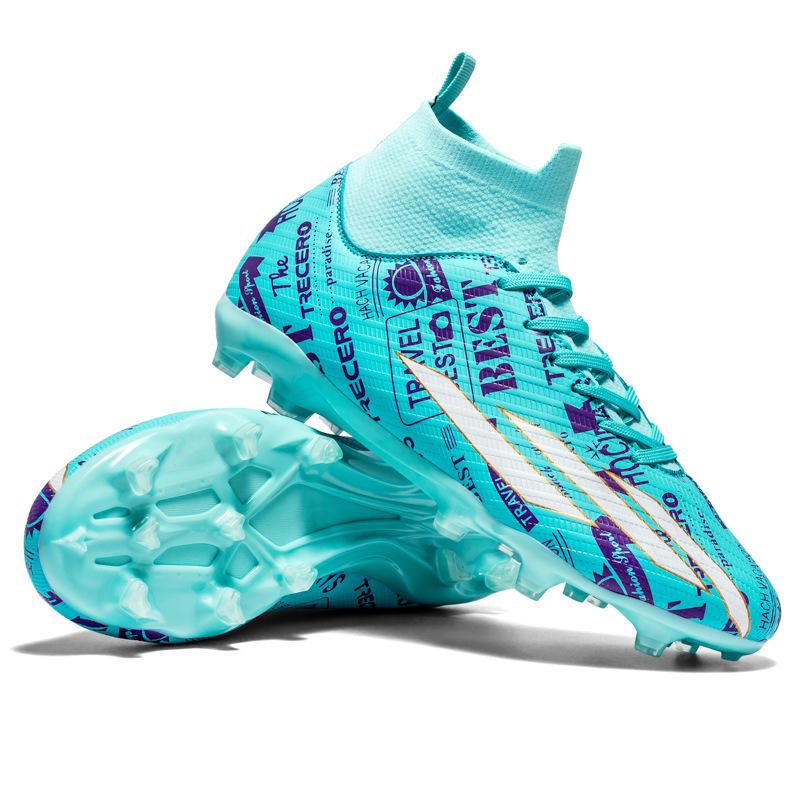 2024 новые высокие футбольные бутсы для мальчиков и подростков, для студентов, длинные ногти, сломанные ногти, обувь для тренировок и соревнований