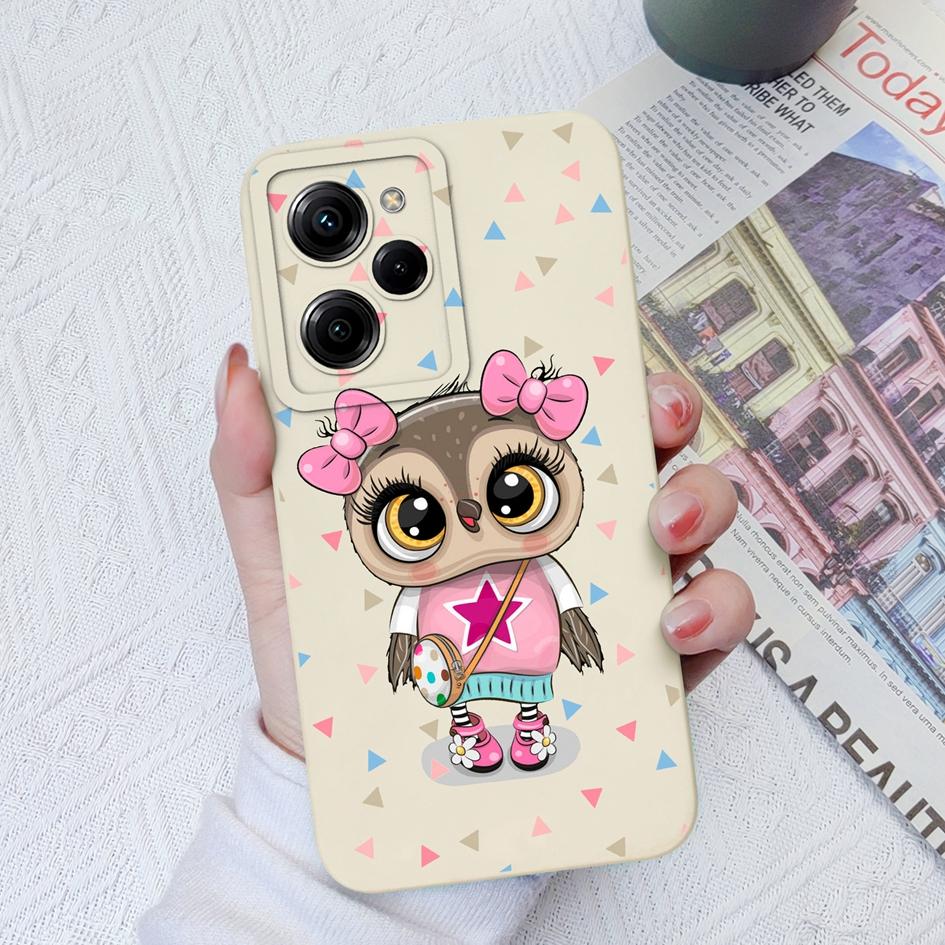 Phone Case For Xiaomi Poco M4 Pro X5 Pro C40 C50 C55 X3 X4 M3 Cute Shockproof Soft Liquid Silicone Matte Cover Cartoon Pattern For Xiaomi Poco Bumper