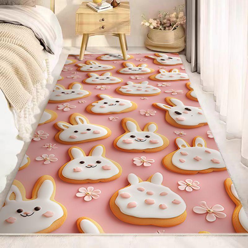 Bedside Carpet Cute Bedroom Stain Resistant Drifting Window Living Room Sofa Room Floor Mat Thickened Home Floor Mat