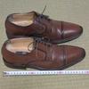 A.Testoni Black Label Leather Dress Shoes Straight Cap Toe Brown 8H / 26.5 /XRA4(USED)