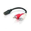 Sherry Connection Cord Rear View Camera RCA Converter Cave 3.5mm Stereo Mini Plug To 2RCA Converter Adapter