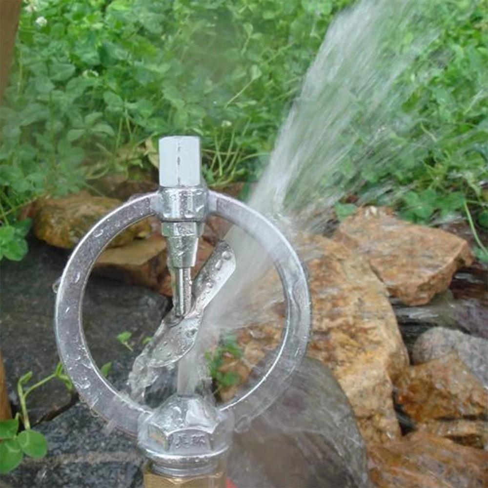 Heavy Duty 360 Degrees Rotary Automatic Watering Scattering Nozzle Metal Butterfly Head Garden
