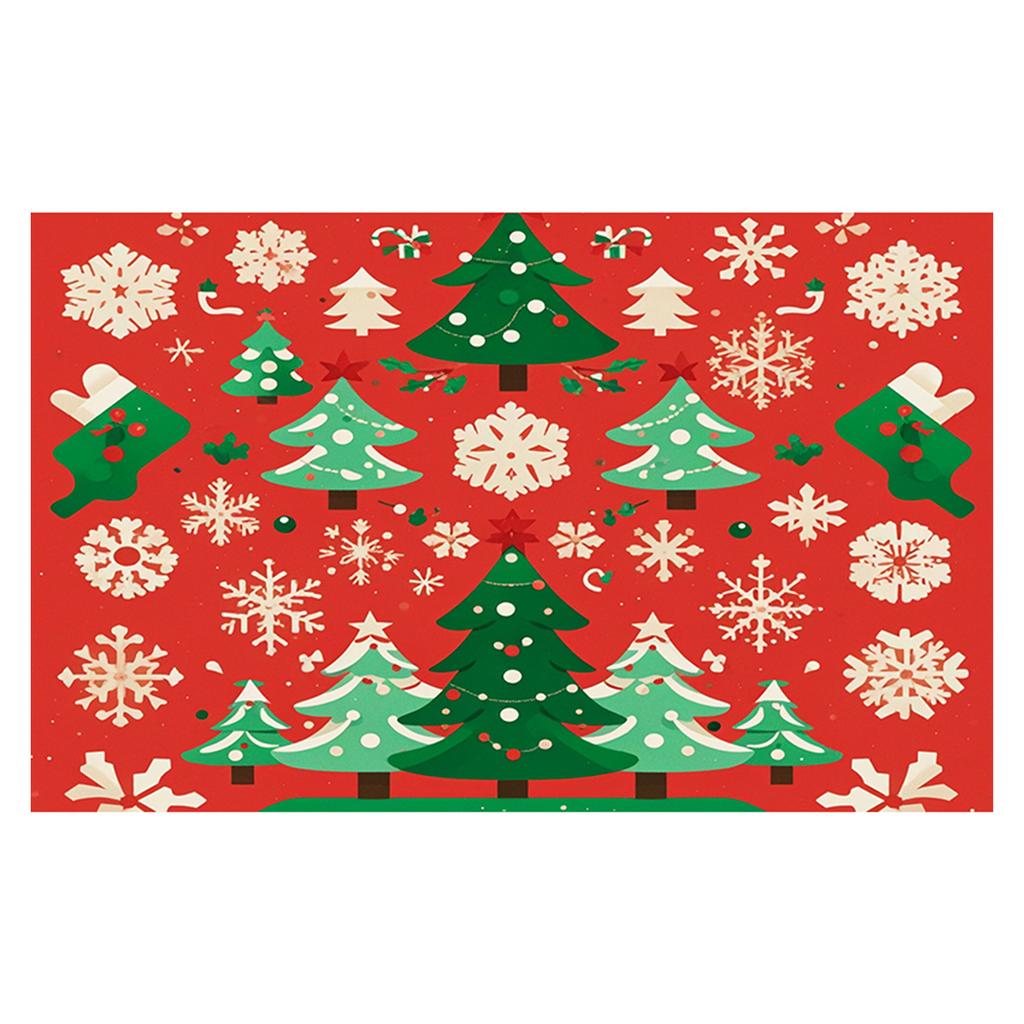Christmas Style Carpet Soft and Living Room Doormat Santa Claus Dining Room Foyer Room Bedroom Santa Claus Floor Mat Decoration