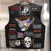 Harley Vest Leather Vest Riding Vest 42 Embroidered Badge Leather Vest Men