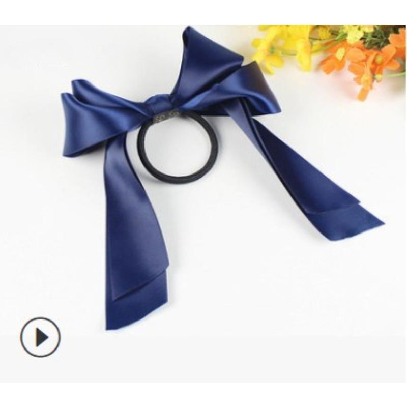 Новые корейские эластичные ленты для волос с бантом, черно-белые простые резинки для волос, женские элегантные заколки, головные уборы, аксессуары для волос для девочек