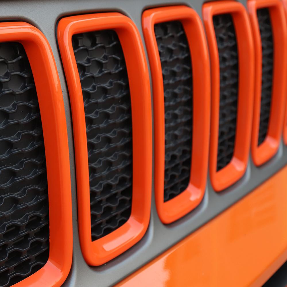 ABS Car Front Grille Decoration Ring Cover Stickers For Jeep Renegade 2019 Up Car Exterior Accessories