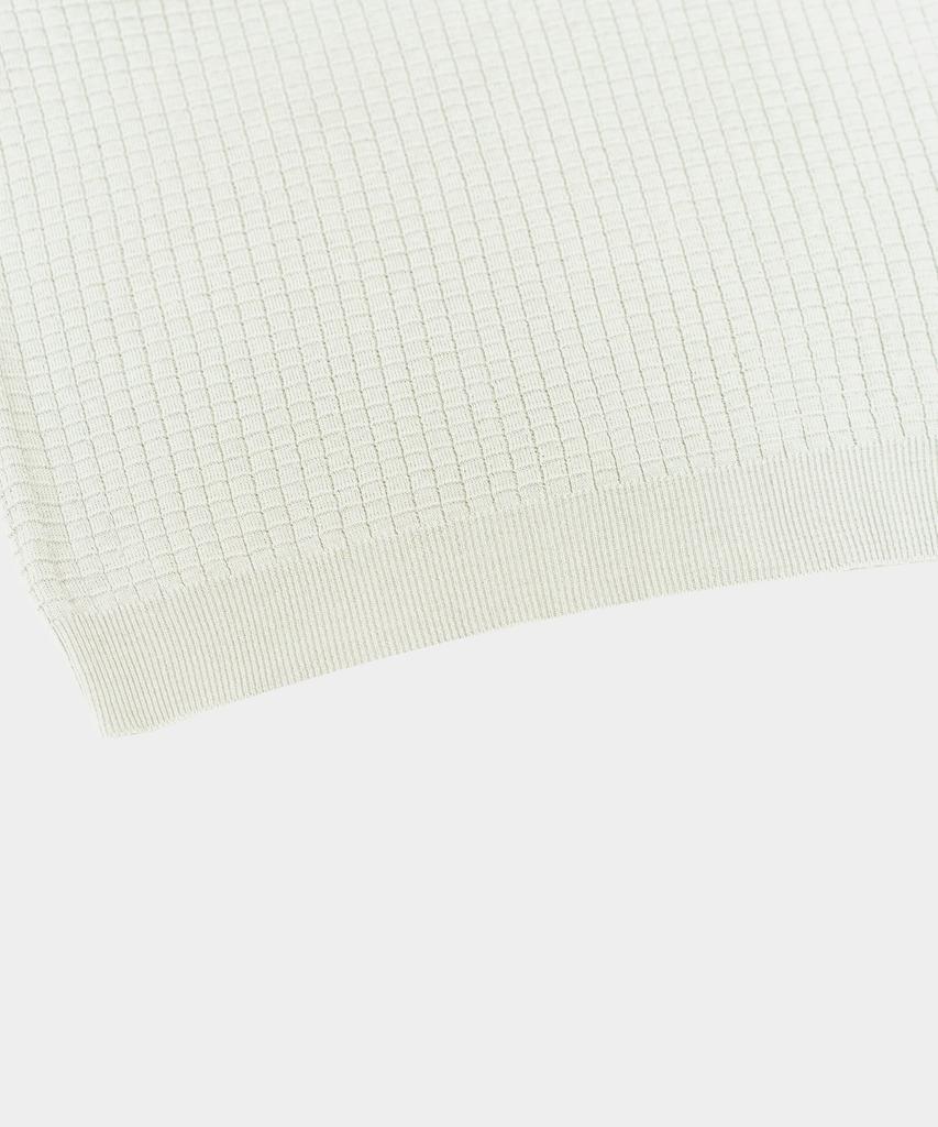 BIRBANTE Summer Washable Collared Knit - Ivory