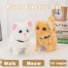 Electric Plush Cat Cognitive Elegent Style Ability Interactive Ability Fine Workmanship Party Barking Walking Gifts Electric For Household Decoration