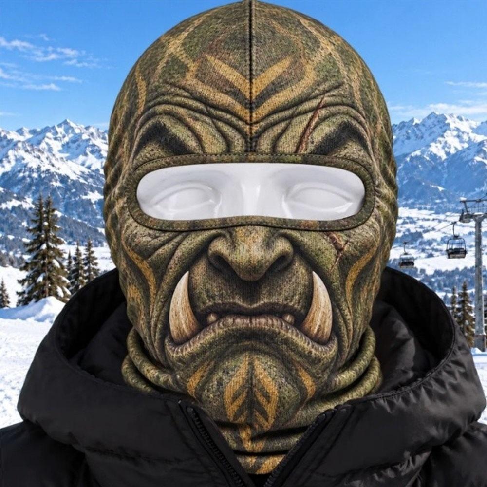 3D Printed Skull Demon Print Funny Ski Mask Full Coverage Novelty Headwear Outdoor/Cycling/Pranks