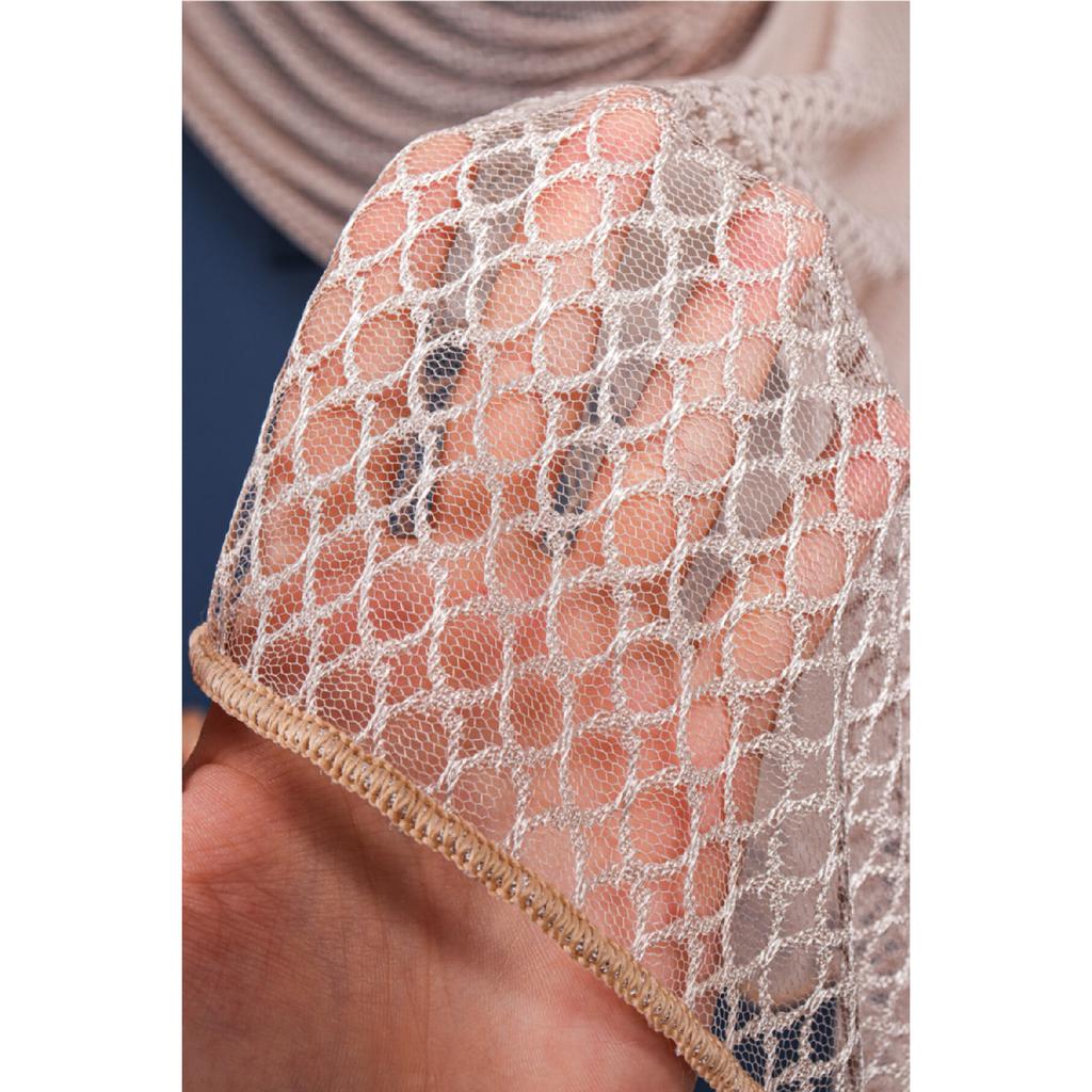 Кружевной вязаный круизный занавес пудрового цвета, 250x260см, 1/4, Elision7084