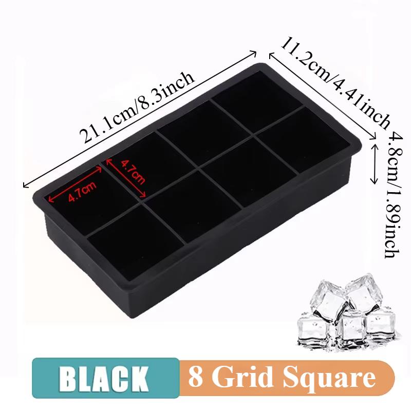 4/6/8Grid Ice Ball Maker Silicone Ice Cube Mold Tray DIY Freeze Ice Maker Kitchen Barware Tools Perfect for Freezer Cocktail