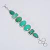 Dazzling Top Grade Qualite 100% Natural Chrysoprase Mix Shape Ethnic Style Handmade Jewelry 925 Steling Silver Plated Bracelet 6-8" WSJ-5158