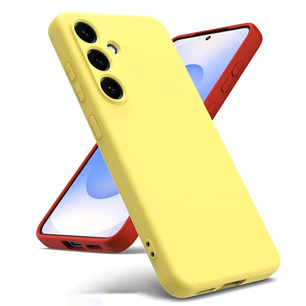 Жидкий силиконовый чехол для SM Galaxy S25 S24 S21 FE S23 S22 Ultra Plus Противоударный Матовый Конфетного цвета Мягкий Чехол-накладка