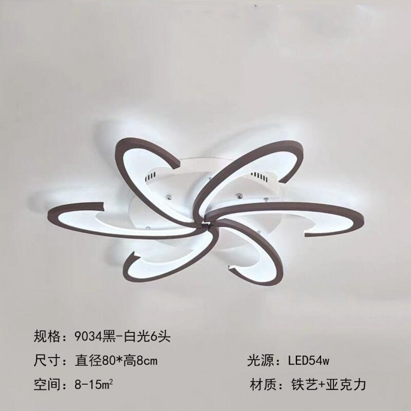 3/6 головки современный акриловый потолочный светильник светодиодные люстры лампа для гостиной спальни домашнее освещение прохладный/теплый белый с регулируемой яркостью