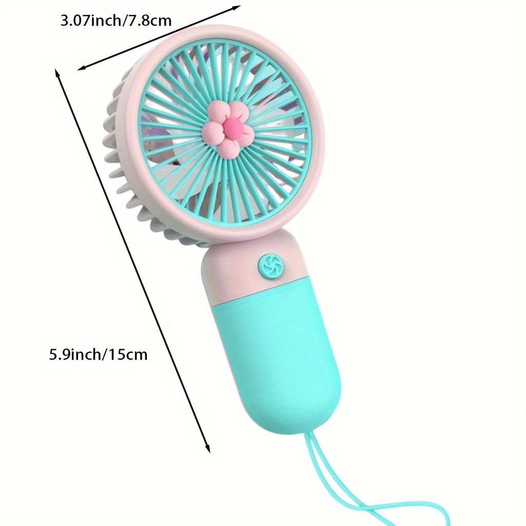 Портативный небольшой USB-вентилятор с зарядкой, портативный электрический вентилятор, домашний и наружный мини-симпатичный подвесной веревочный вентилятор