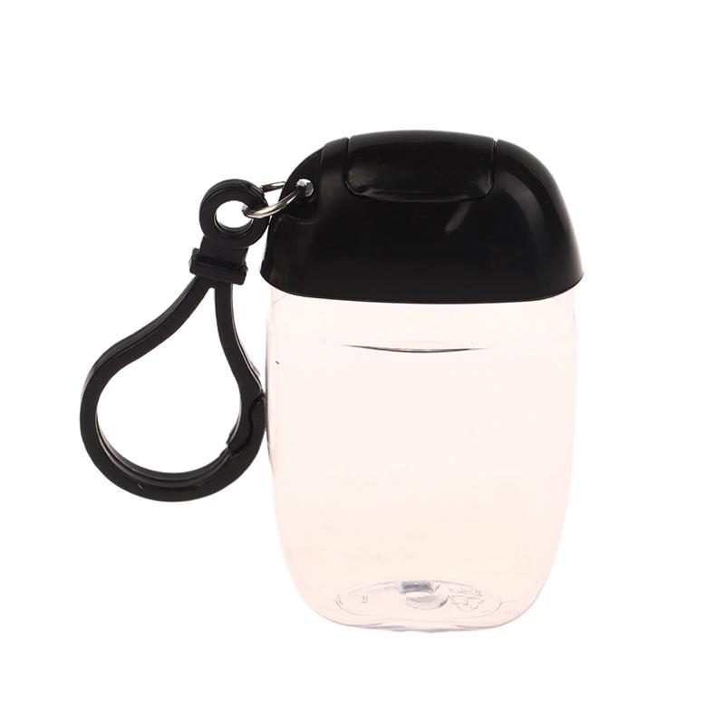 30ml Portable Hand Sanitizer Bottle with Hook Refillable Mini Cosmetics Alcohol Container Outdoor Soap Dispenser
