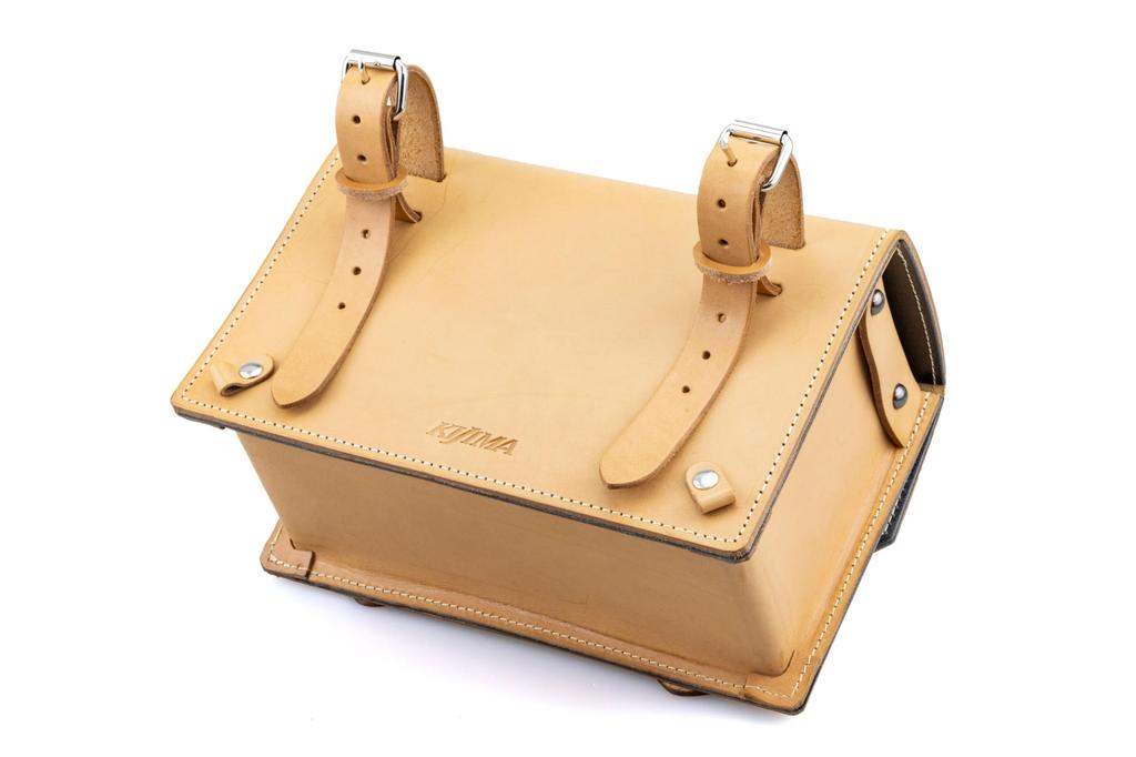 Kijima Motorcycle Parts Tool Bag Classic Genuine Leather Standard Size Small Item Pouch Tool Bag Tan HD-066412