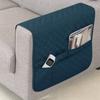 1PC Water Repellent Sofa Armrest Cover Double Pocket Sofa Side Cover Solid Color Plaid Chair Armrest Storage Bag for Living Room