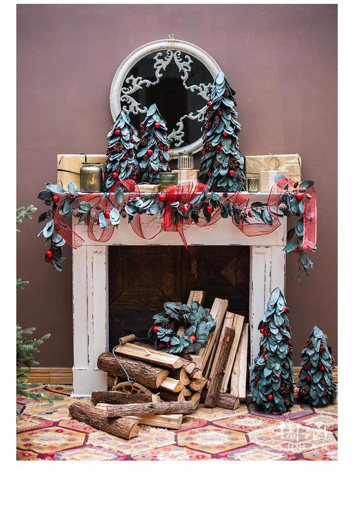 Firewood Display Ornament for Fireplace, Window, or Coffee Shop Decor