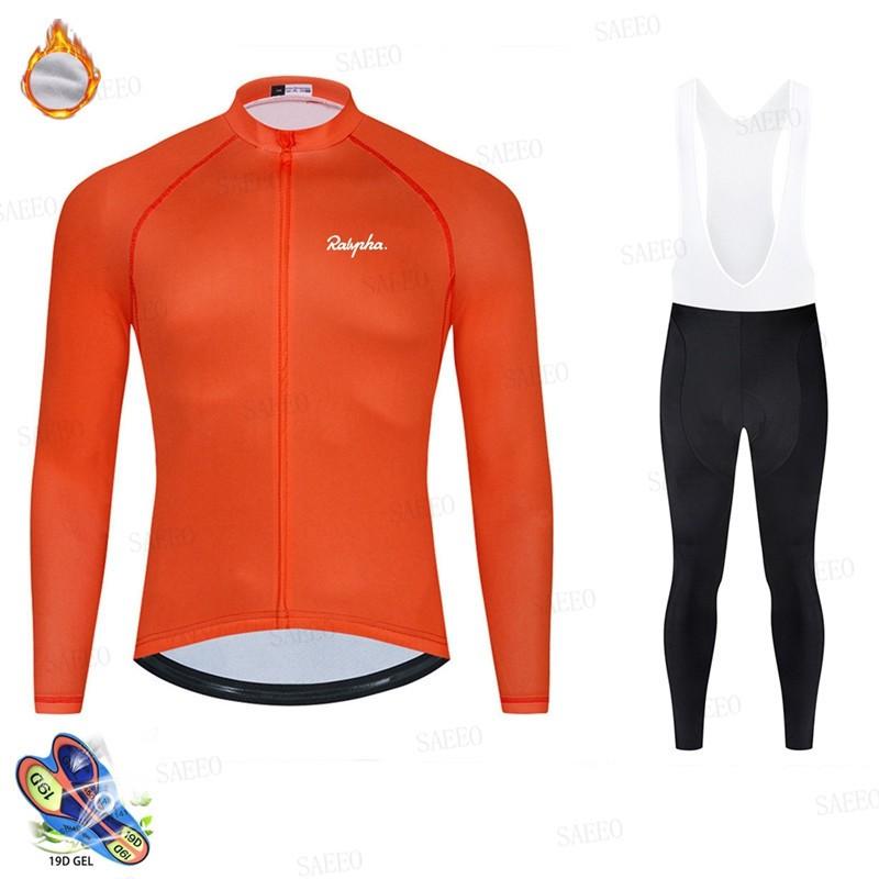 Womens Long Sleeve Bib Pants Cycling Suit Winter Warm Breathable Outdoor Bike Riding Outfit