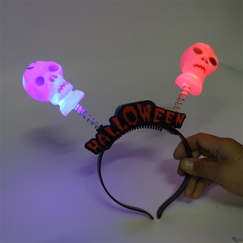 Luminous Halloween Pumpkin & Horn Headband for Kids & Adults