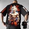 Футболка с принтом из аниме Dragon Ball, летняя, мужская, Харадзюку, свободная, повседневная, уличный тренд, короткий рукав, топ для всей семьи