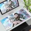 Игровой коврик для мыши с рисунком Чиса из аниме, коврик с узором Wuthering Waves, игровые аксессуары для ПК, нескользящий коврик для стола ПК, расширенный резиновый коврик