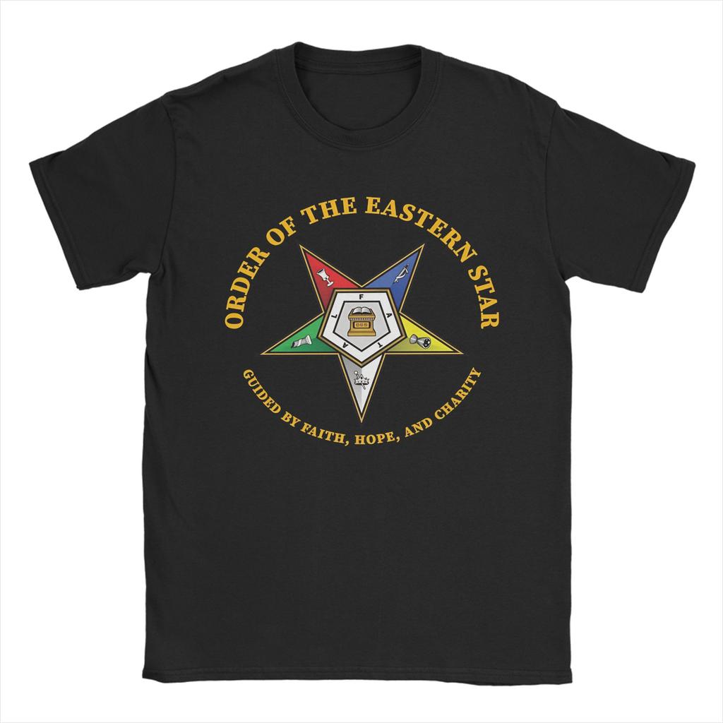 Oes Emblem Order Of The Eastern Star T Shirt Summer Vintage Tshirts Cotton Leisure Tshirt For Unisexs Short Sleeve Print Clothing