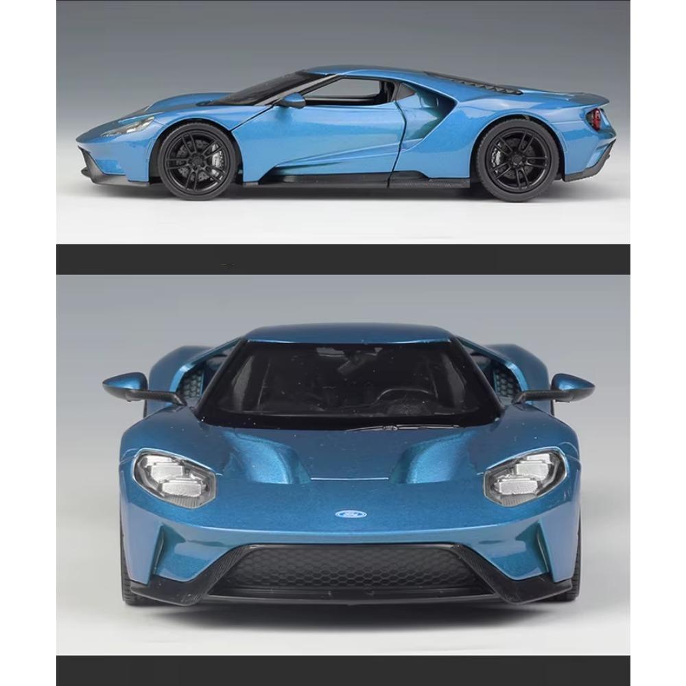 Welly 1/24 Ford GT 2017 Суперкар Модель автомобиля из сплава Литые игрушечные транспортные средства Моделирование Хобби Коллекционные игрушки для автомобилей Подарок на день рождения для детей