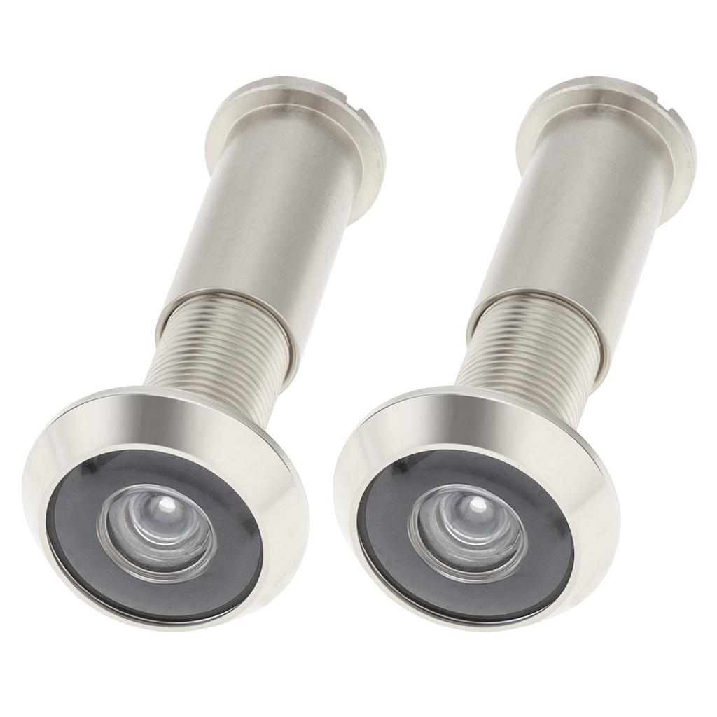 Цельная латунь 2 шт. 14 мм Дверной глазок 180 градусов Широкоугольный HD Оптическое стекло Объектив Сверхпрочный Конфиденциальность Безопасность Универсальный