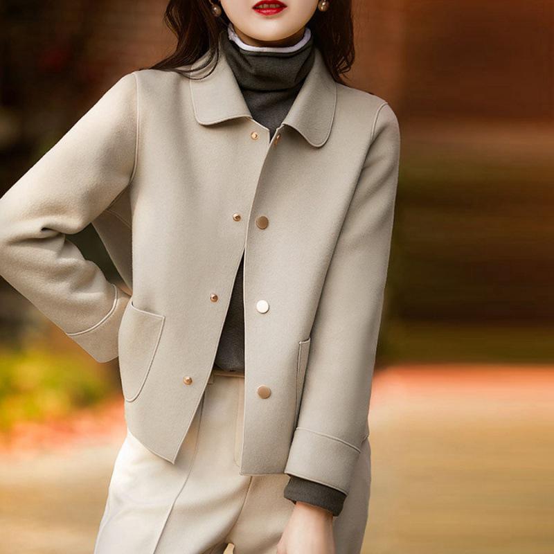 WTG391664VL: Stylish Japanese & Korean Double-Faced Wool Short Coat