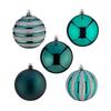 Boules de Noël - Lot de 4 - PVC Bleu - 8 cm - Décoration Élégante