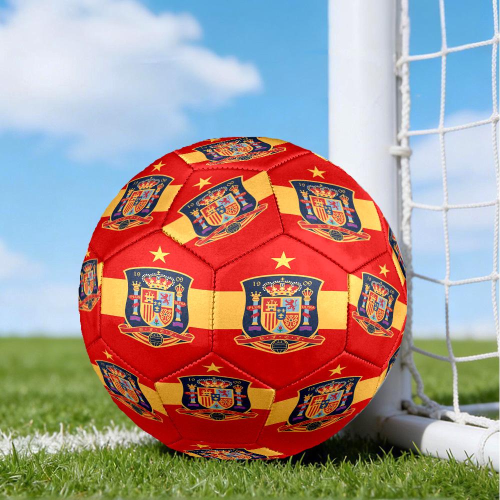 Spanish National Emblem Printed Size 5 Soccer Balls, High-Quality, Anti-Slip, Protective Football, A Unique Gift , Birthdays, Christmas Gifts