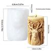 3D Christmas Tree Elk Relief Cylinder Candle Silicone Mold Merry Christmas Letter Snowflake Cylinder Candle Molds Christmas Gift