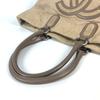 CHANEL Decacoco CC logo Bag Shoulder Bag Tote Bag Leather Beige