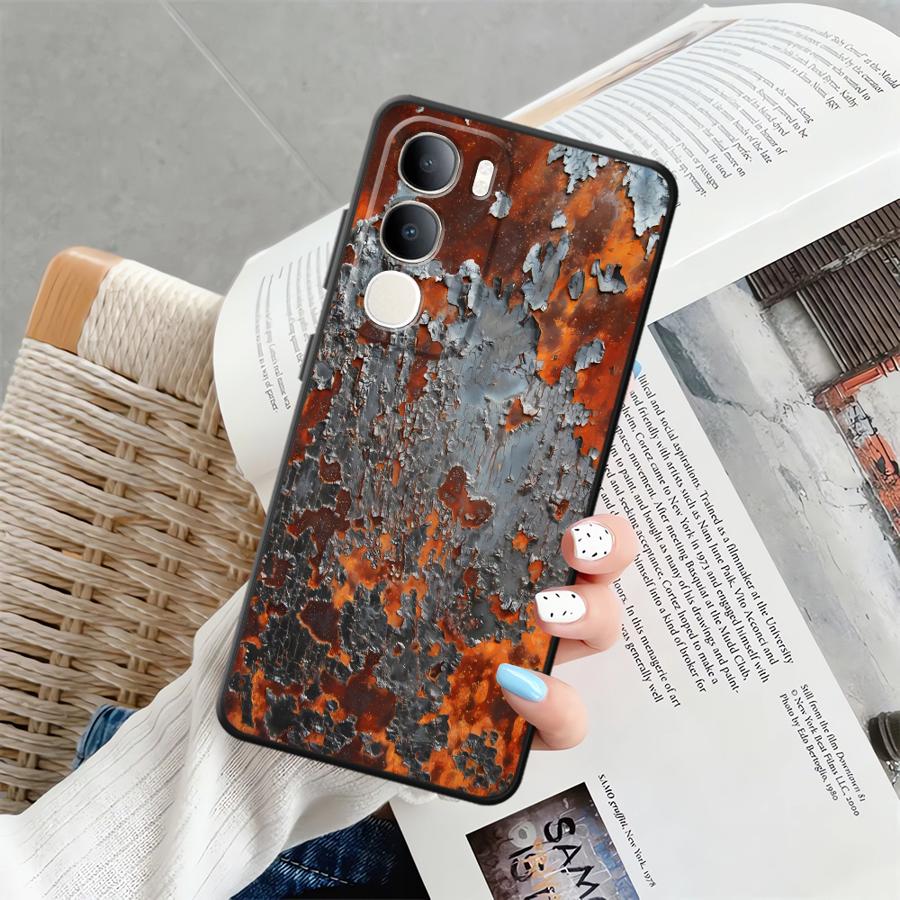 Чехол-кейс 'Rust Art' для Vivo V25 V30 Y53S Y75 Y81 V27 V21E V23 Y51S Y78 Y52S Y93 Y71 Y91 V29 Y50 Y95