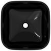 Glass Wash Basin 42 x 42 x 14 cm Black