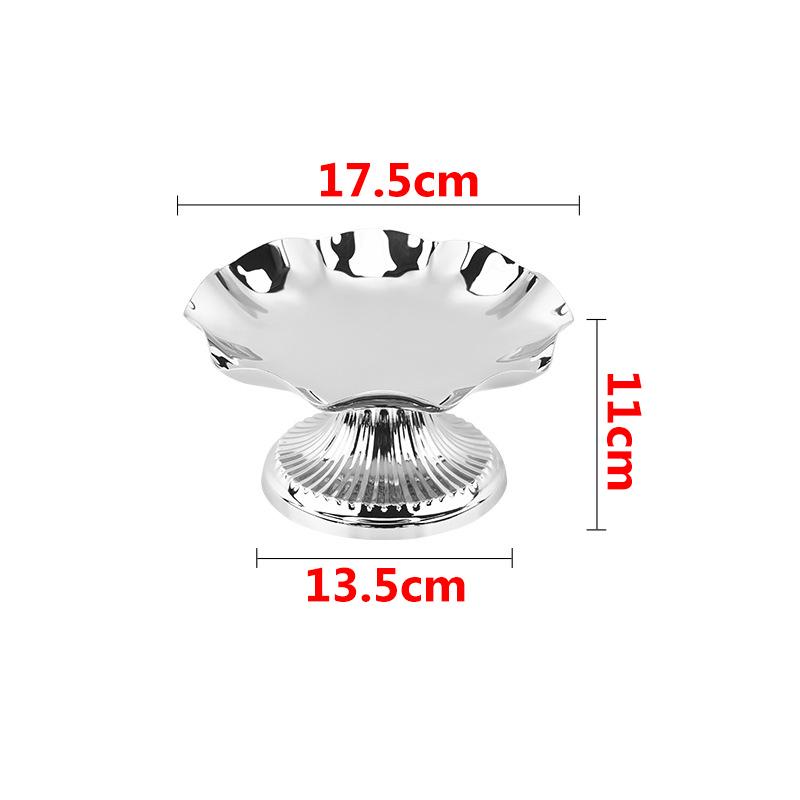 Толстая нержавеющая сталь роскошная тарелка для фруктовых закусок украшение для домашней вечеринки хранение сервировочный поднос конфеты торт печенье тарелка контейнер
