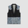 broadcast Women's Contrast Denim Vest