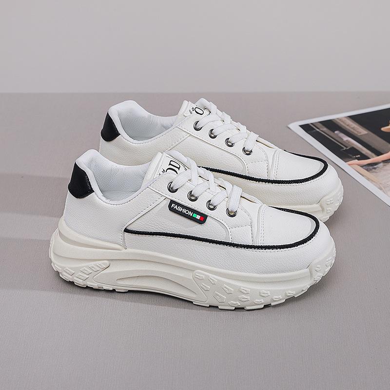 Осенняя женская обувь, новые дышащие белые туфли, детская корейская версия, модные универсальные туфли на платформе, спортивная повседневная обувь для сноуборда, обувь для папы